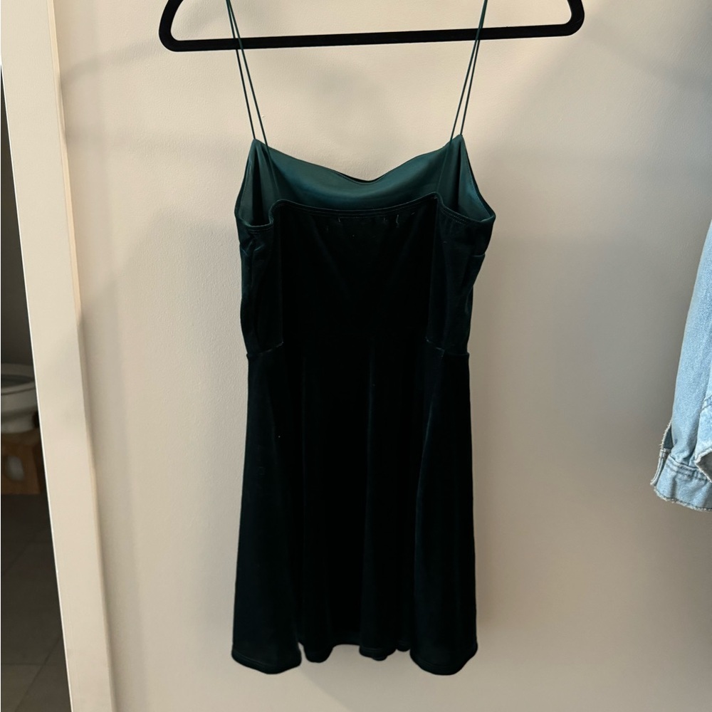 NWT velvet emerald green dress UO